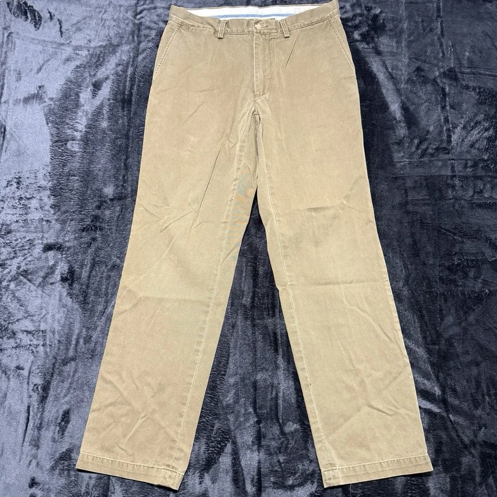 Polo Ralph Lauren Classic Fit Chino Pants Mens 32x32 Actual 33x31 Flat Front Tan